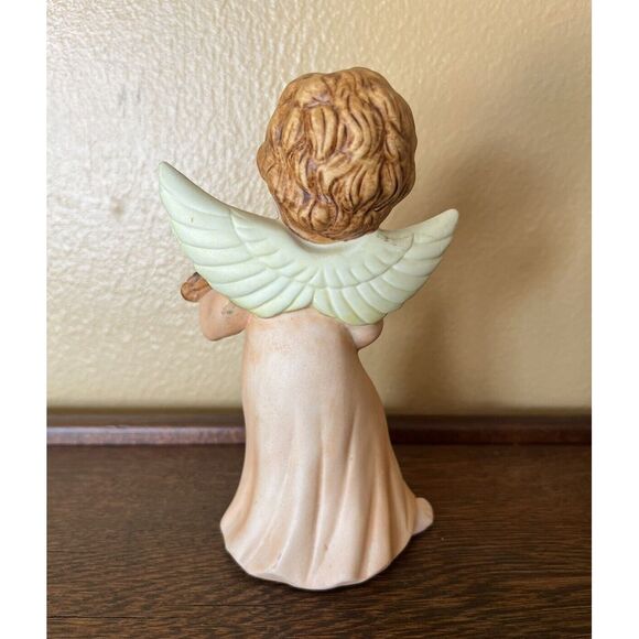 HOMCO Ceramic Angel Figurine With Violin #5400 6" Tall - Picture 3 of 6